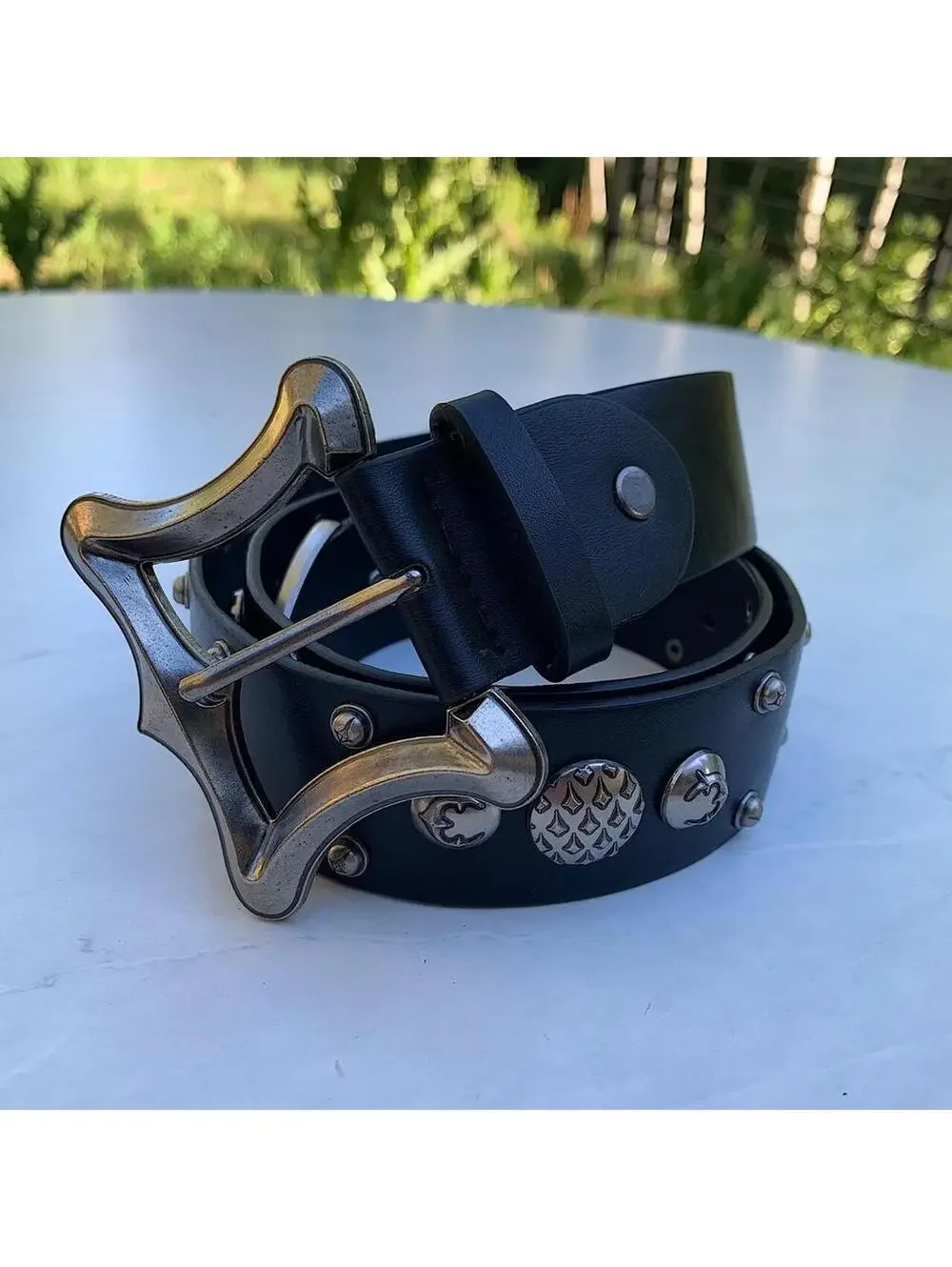 Y2K Cyber Black Unique Belt 41 Inch